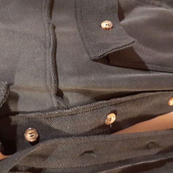 🐈‍⬛POL Black Mineral-Washed French Terry Shacket (Large)🐈‍⬛ - Picture 2 of 7